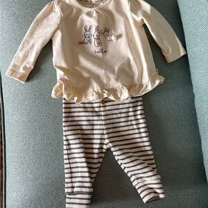 Next Direct Cream and Brown Kids Matching Set
